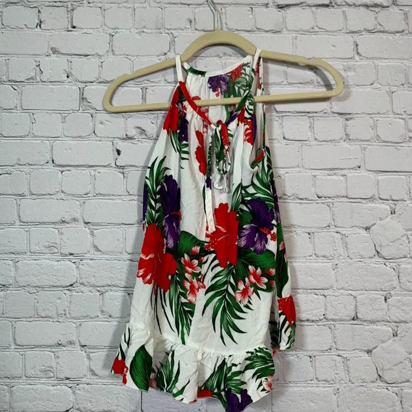 Aloha Fashion White Floral Tank Size 8 - Picture 4 of 4